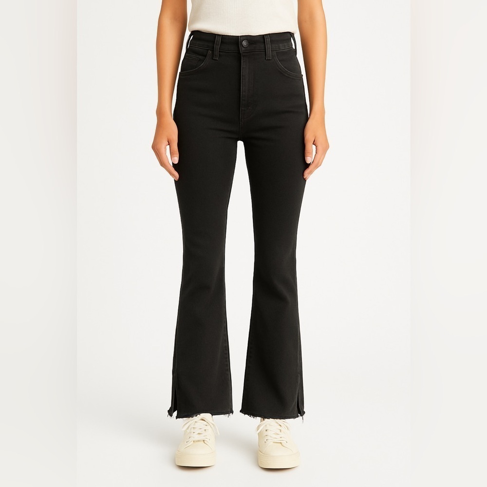 Free People - Black High Rise Utility Jeans Sz 26